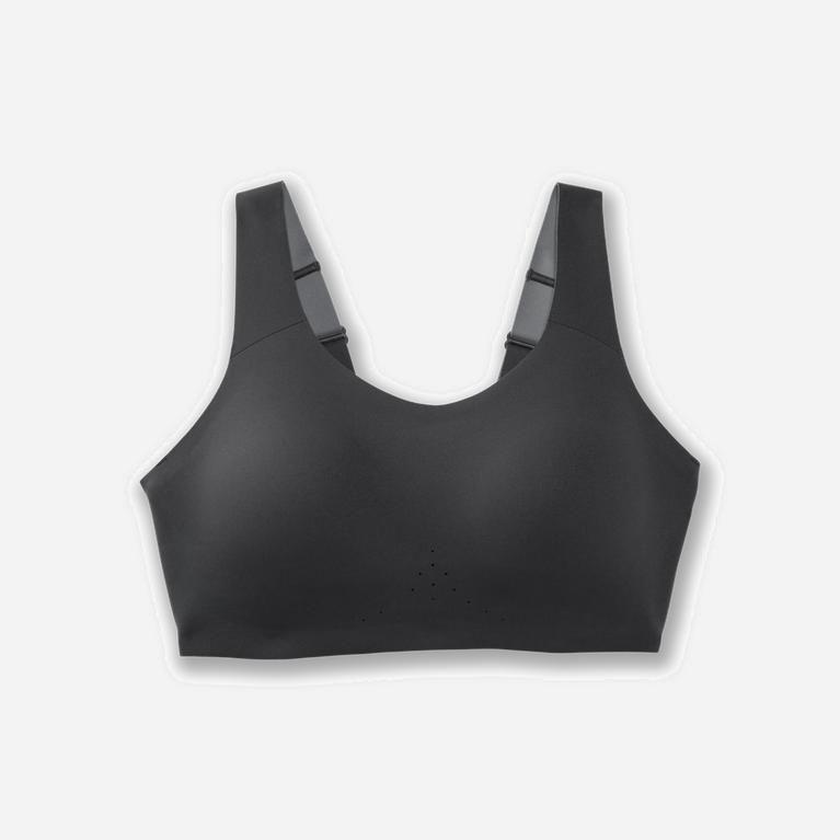 Brooks Dare Scoopback NZ - Women's Running Bra - Asphalt/DarkGey (64780-DEQL)